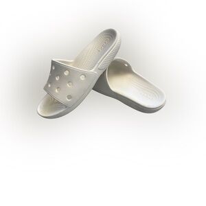 CROCS Classic White Slide Sandals Size M 5 / W 7